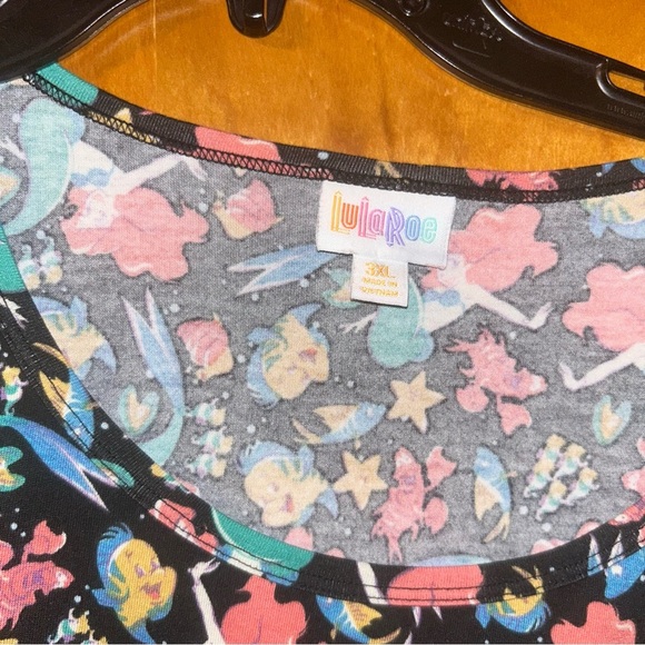 Lularoe Disney princess ariel little mermaid Perfect T Shirt Top plus size 3X - Picture 3 of 3